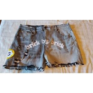 Gala Distressed Shorts Brick By Brick Size 42 Faded Light Was Raw hem